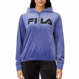 New Fila Ladies' Velour Quarter Zip Hoodie Size S